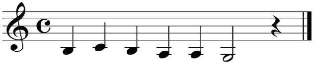 Notenbalk regel 6 (iso)