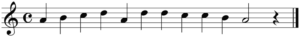 Notenbalk regel 4 (iso)