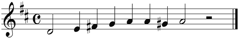 Notenbalk regel 3 (rit)