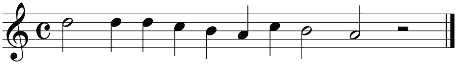 Notenbalk regel 4 (rit)